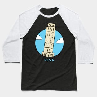 Leaning Tower of Pisa Baseball T-Shirt